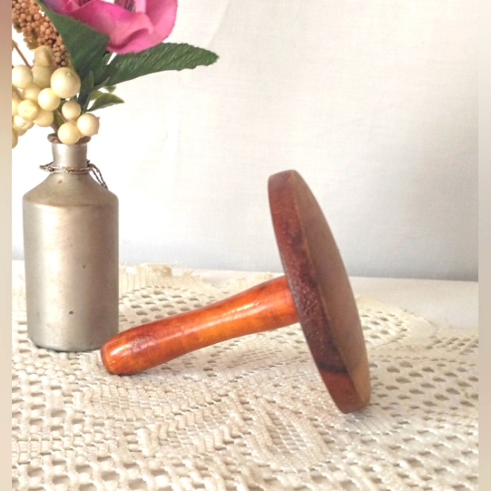 Vintage/ Antique Wooden Darning Mushroom - Herb Press